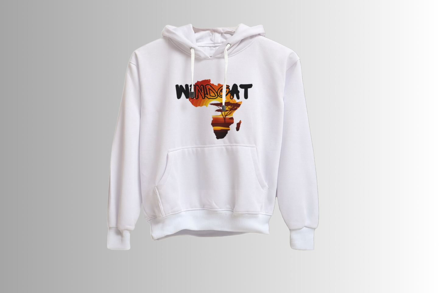 Windgat Hoody - White - Afrika