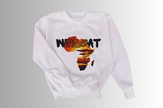 Windgat Sweater Top - White - Afrika